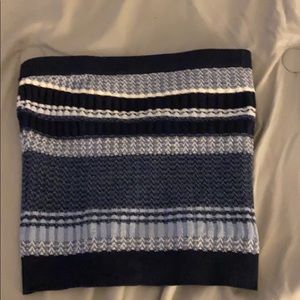 AE blue striped crop top